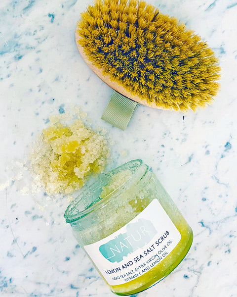 Natural, Plastic Free Lemon & Sea Salt Scrub, by Natur  Body Scrub £12 Eco-friendly, Zero Waste The Contented Company