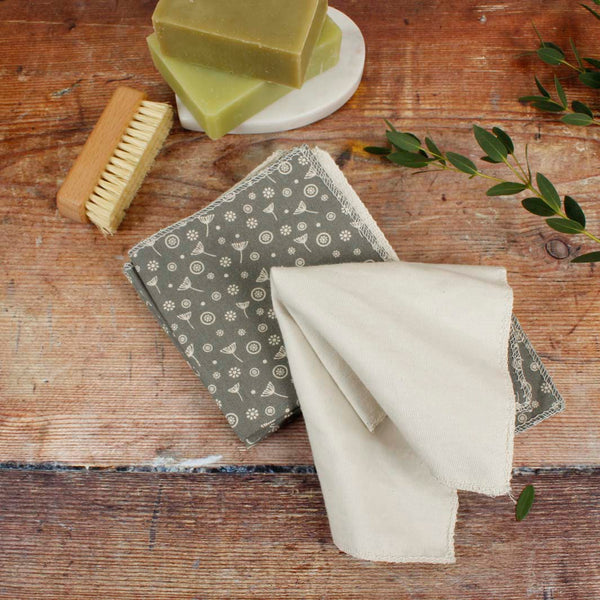 Organic Cotton Reusable Wipes (Pack of 5), by A Slice of Green