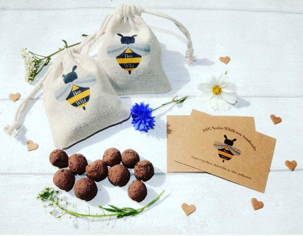 Wildflower Seedbombs, by Bee Wild  Wildflower Seedbombs £8 Eco-friendly, Zero Waste The Contented Company