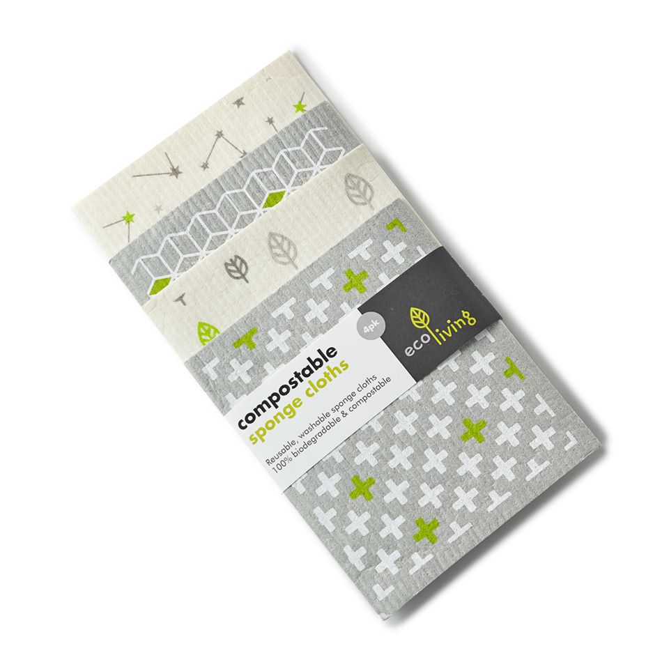Compostable Sponge Cleaning Cloths, by Eco Living  £7 The Contented Company ecofriendly zerowaste