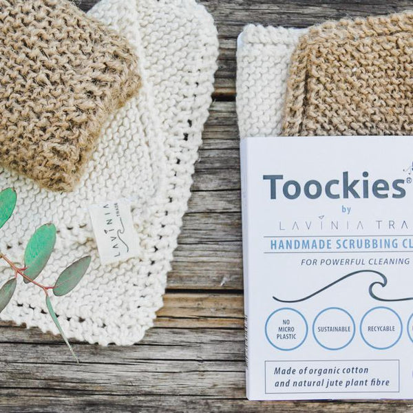 Plastic Free Toockies Scrubbers, by Lavinia  Plastic Free Cleaning Cloths £10.75 Eco-friendly, Zero Waste The Contented Company