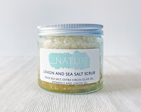 Natural, Plastic Free Lemon & Sea Salt Scrub, by Natur  Body Scrub £12 Eco-friendly, Zero Waste The Contented Company