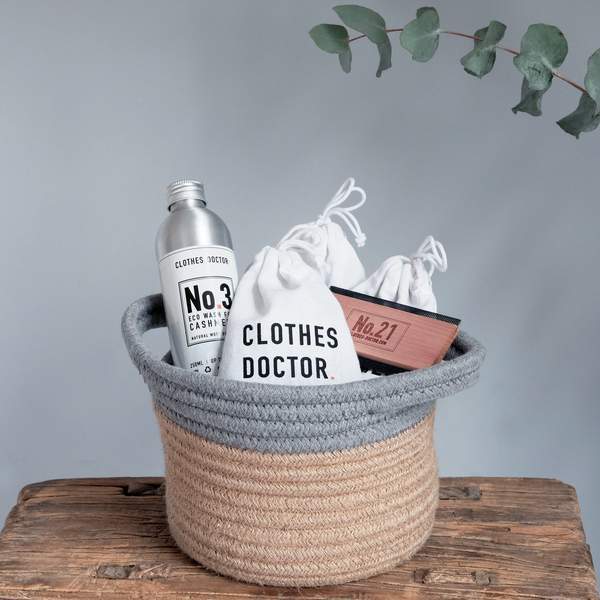 Eco Wash - Cashmere & Wool Care Kit, by Clothes Doctor Plastic Free Laundry Liquid - Cashmere & Wool Gift Set Laundry Liquid £38 Eco-friendly, Zero Waste The Contented Company