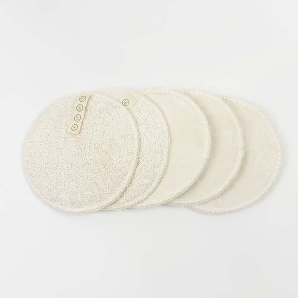 Organic Cotton Facial Pads (Pack of 5), by A Slice of Green  Reusable Facial Pads £6.25 Eco-friendly, Zero Waste The Contented Company