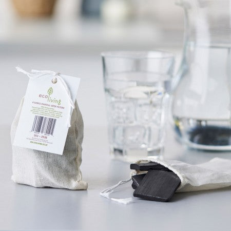 Biodegradable bamboo charcoal water filters, by EcoLiving  £4.75 The Contented Company ecofriendly zerowaste