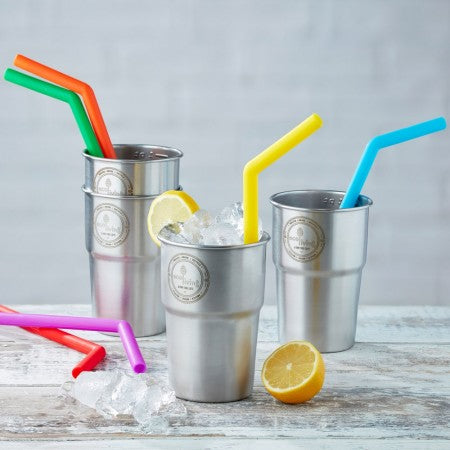 Reusable plastic-free Silicone Straws (pack of 6), EcoLiving  Plastic Free Straws £12.25 Eco-friendly, Zero Waste The Contented Company