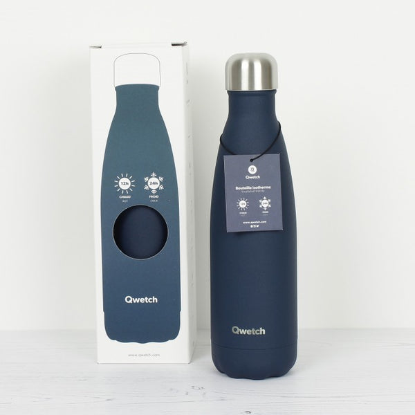 Reusable Insulated Stainless Steel 500ml Bottle - Smooth Finish, by Qwetch  Water Bottle £20 Eco-friendly, Zero Waste The Contented Company
