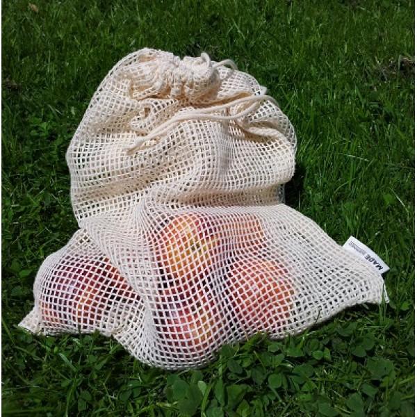 Reusable Organic Cotton Net Bag (Large), by Re-Sack  Reusable Organic Cotton Net Bag £5.25 Eco-friendly, Zero Waste The Contented Company
