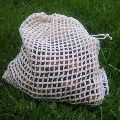Reusable Organic Cotton Net Bag (Small), by Re-Sack  Reusable Organic Cotton Net Bag £3.25 Eco-friendly, Zero Waste The Contented Company