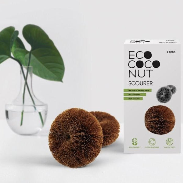 Biodegradable Scourers (twin pack), by EcoCoconut  £5 The Contented Company ecofriendly zerowaste